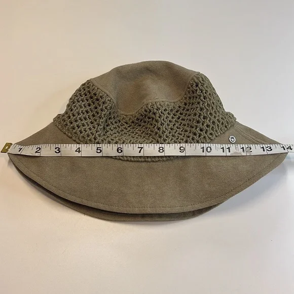 Rag & Bone “Nando” Bucket Hat, Safari Khaki w/ Netting Details, NWT!